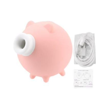 Imagem de Sugador de Clitóris e Mamilos Porquinho 10 Velocidades Recarregável Vibrador com Textura Macia Sex Shops Dia dos Namorados