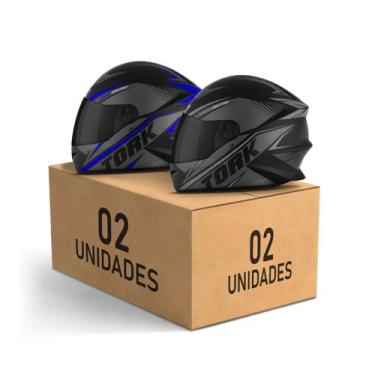 Imagem de Kit 2 Capacetes R8 Viseira Fumê Fechados Pro Tork Moto Masculino Femin