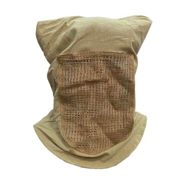 Imagem de QFCFRQ Headsman Halloween Horror Mask Executioner Butcher Headgear Creepy Scary Burlap Masks Cosplay Party (Headsman D)
