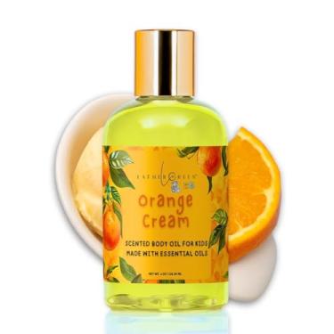 Imagem de LatherGreen Orange Cream Óleo Corporal Natural Infantil – Hidratação Suave e Aroma Calmante, 4 onças
