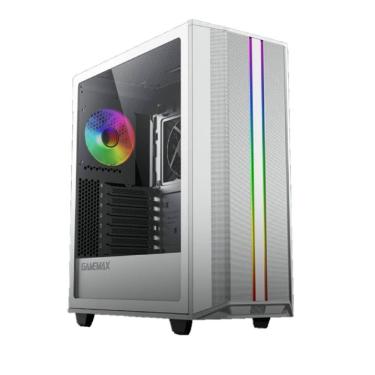 Imagem de Gabinete Gamer Gamemax Precision COC, Mid Tower, Vidro Temperado, Sem Fonte, Com 2 Fans, ARGB, Branco
