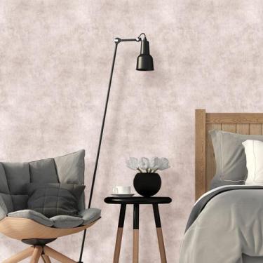 Imagem de Papel de Parede Vinil Autocolante Cimento Queimado Rosa 3,00m - Inove 