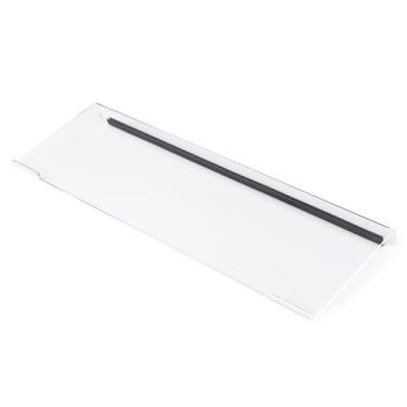 Imagem de Suporte de teclado de computador inclinado de acrílico transparente para suporte ergonômico para teclado de digitação com tira antiderrapante de silicone 43 x 14 cm bandeja de teclado para mesa de