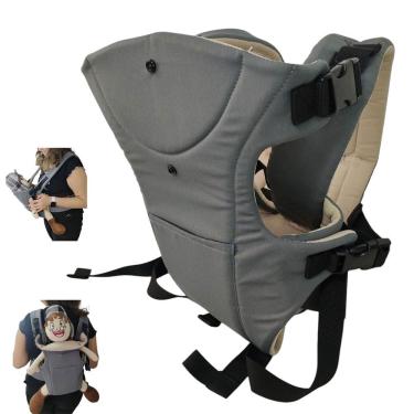 Imagem de Canguru Carregador Criança Bebe Sentado Viagem Passeio Bolso Alça Ajustavel Seguro Confortavel Macio Resistente