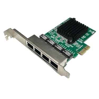 Imagem de Placa adaptador de rede Gigabit Ethernet RJ45 de 4 portas para Realtek RTL8111 suporta IEEE802.3aZ10BASE-T e PCI-E X1 X4 X8 X16