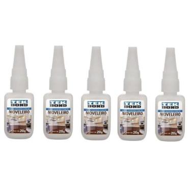 Imagem de 05 Un Cola Adesivo Instantânea Tek Bond Moveleira 793 20gr