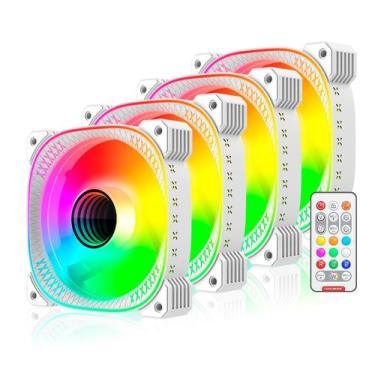 Imagem de Kit 4 cooler fan coolmoon ty1 pwm argb 3 pinos + controlador