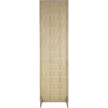 Imagem de Biombo Trançado Madeira MDF Divisoria de Ambiente Reto Divisor Decoração (1)