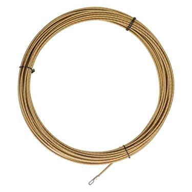 Imagem de Rosca de fio de aço com mola de 20 m para eletricistas, ferramenta de rosqueamento de cabo flexível com cabeça plana para tubo de ângulo reto, ranhura de parede, instalação de conduíte de piso