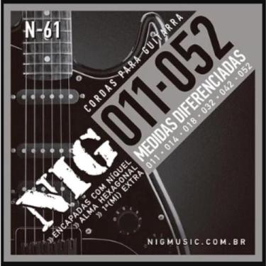 Imagem de Encordoamento Guitarra 011 052 Diferenciadas Níquel Nig N-61