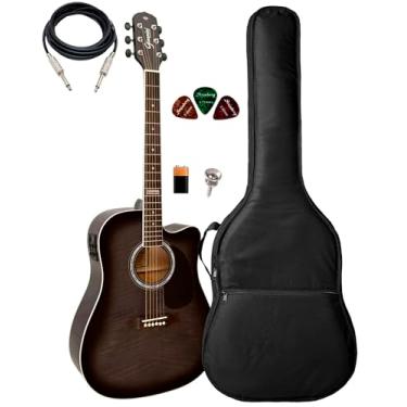 Imagem de Violão Folk Giannini Gf1d Tbk Black + Capa Acolchoada Full