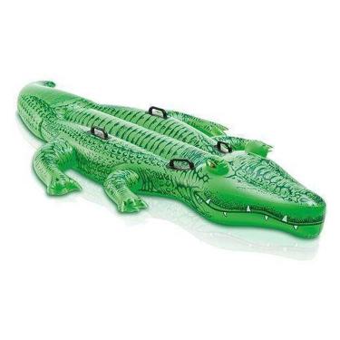 Imagem de Bote Bóia Inflável Jacaré Gigante 203 Cm Intex 58562