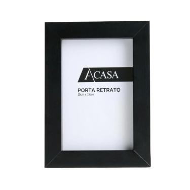 Imagem de Porta Retrato Reto Preto 10x15cm - Acasa