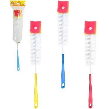Imagem de Escova Lava Mamadeira c/ Esponja  40cm  50g  Plástico, Metal, Nylon - 
