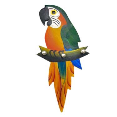 Imagem de Porta Chaves De Arara P Artesanal Mdf Pintado Guarda Chave - Atelie Center (Verde)