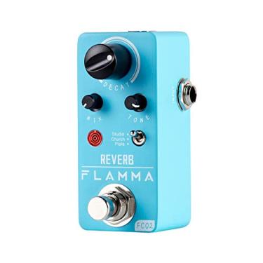 Imagem de FLAMMA Fc02 Mini Pedal De Reverb Guitarra Digital Com 3 Efeitos Church Plate Studio True Bypass