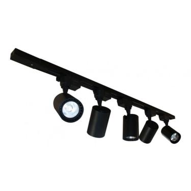 Imagem de Spot Para Trilho Eletrificado Preto Led 7w 3000k Ou 6000k Branco Frio