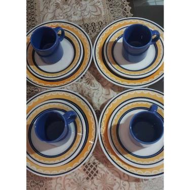Imagem de Jogo De Jantar Oxford Floryee 12 Pc Ceramica Alto Brilho