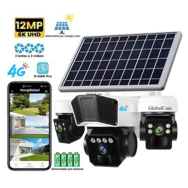 Imagem de Câmera IP De Vigilância Sem Fio De 12MP Com Energia Solar Externa, 3 L