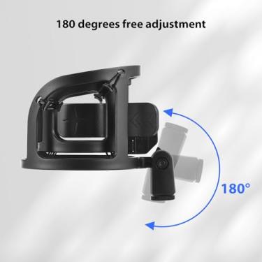 Imagem de Microfone Mount Mic Mic Stand Universal Ajustável 180 graus Profissional Recording Studio Broadcast USB Mic Solter com Absorção de choque aprimorada Material de plástico de alta