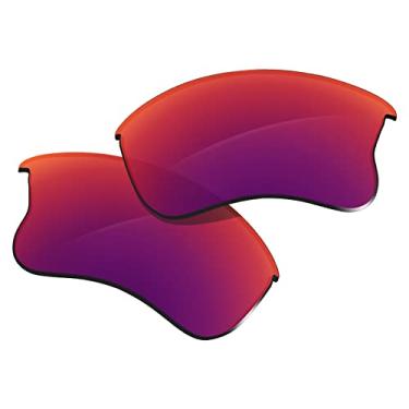 Imagem de Lentes de óculos de sol Glintbay 100% precisas de substituição para Oakley Flak Jacket XLJ, Polarized Midnight Sun Mirror, Small