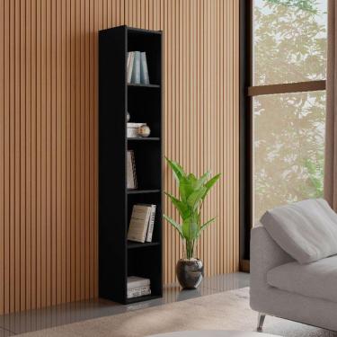Imagem de Estante Livreiro Multiuso Janaina 4 Prateleiras Preto - Ajl