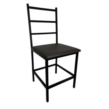 Imagem de Cadeiras Ana Assento Reforçada Cozinha Sala de Jantar Marrom - Aquino 