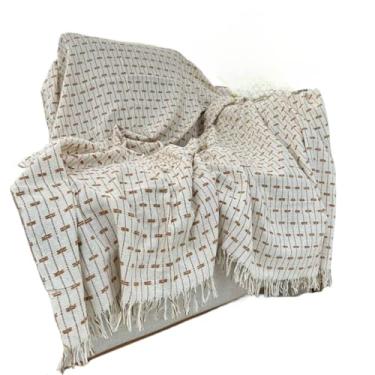 Imagem de Manta Gigante para Sofá em Algodão- Ultra Confortável e Macia para Cobertor de Sofá Grande + Dicas de Decoração(Pontilhada Cru e Bege)