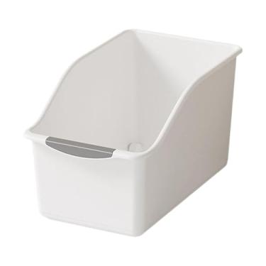 Imagem de WeiLaiKeQi Organizador de armário de cozinha com rodas, organizador de alimentos, caixa de armazenamento versátil para escritório, quarto, casa, despensa, High White L