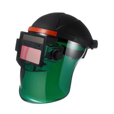 Imagem de shamjina Escurecimento automático, protetor facial de soldagem, energia solar, antirreflexo, viseira protetora confortável, capa facial com capacete rígido