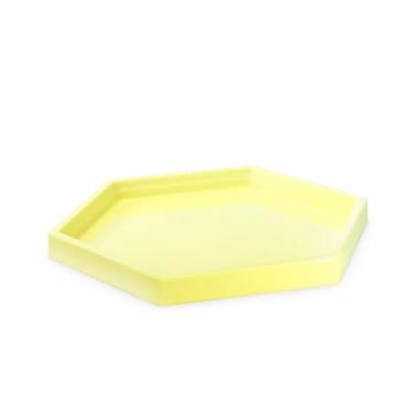 Imagem de Bandeja Sextavada Decorativa 22cm Acrílico Festas Decoração 1 Unidade (AMARELO CANDY)