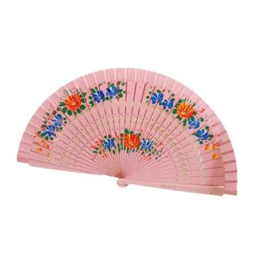 Imagem de Dynwave Ventilador de mão dobrável multiuso para presente de apresentação de fotos, Rosa
