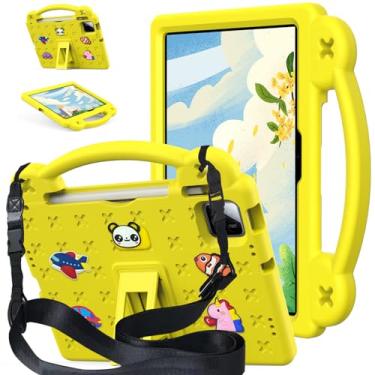 Imagem de YRH Capa para tablet Onn de 11 polegadas (2024) modelo 100146660, com alça de suporte, capa infantil de EVA para Walmart Surf Onn Tablet Pro 11 polegadas, amarela