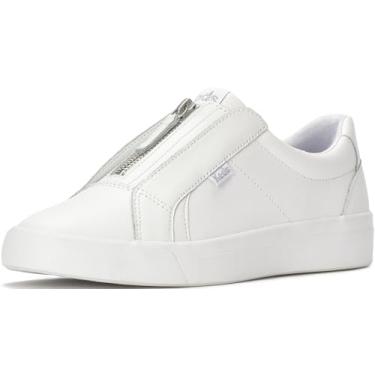 Imagem de Keds Tênis feminino Pursuit Zip Fashion, Couro branco, 12.5 Wide