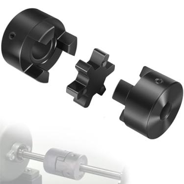 Imagem de Ezbzyz Conjunto de acoplador de mandíbula em L flexível de 3 peças L075 de 1/5.1 cm a 3/10.2 cm e aranha de borracha para equipamento híbrido divisor de madeira de toras