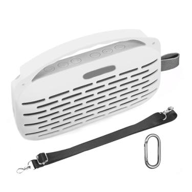 Imagem de HUAYUWA Capa de silicone macio compatível com Bose SoundLink Flex 2ª geração (2ª geração), alto-falante Bluetooth portátil, capa protetora macia, acessórios para alto-falante externo (preto)