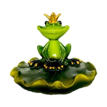 Imagem de Whtkoph Estatueta de Sapo Flutuante em Forma de Lagoa, Decoração de Lagoa, Peça Central Engraçada, Estátua de Animal de Resina para Presente, Jardim, Aquário, Style a, Tamanho real