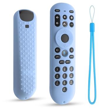 Imagem de DUOLAXMENG Capa de substituição de silicone para controle remoto Xumo Stream, capa protetora antiderrapante e durável para controle remoto Xumo TV RC3401 com cordão (azul-claro)