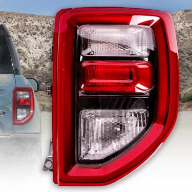 Imagem de Conjunto de luz traseira do lado direito do motorista compatível com Ford Bronco Sport 2021 2022 2023 2024 2025 LED/lâmpada de freio traseiro de halogêneo, substitui #M1PZ-13404-A