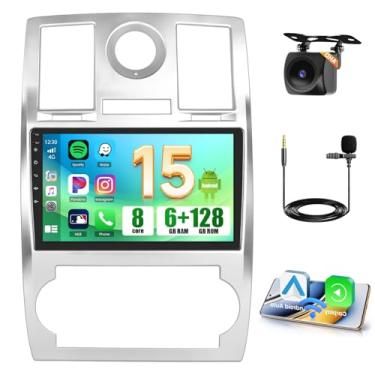 Imagem de Rádio com tela sensível ao toque de 8 núcleos 6+128G Hikity de 9 polegadas para Chrysler 300C 2004 2005 2006 2007 2008 2009 2010 2011 rádio estéreo para carro Android