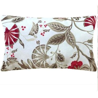 Imagem de Almofada Retangular Paradise Floral Marsala Impermeável 50x28cm - Sua 