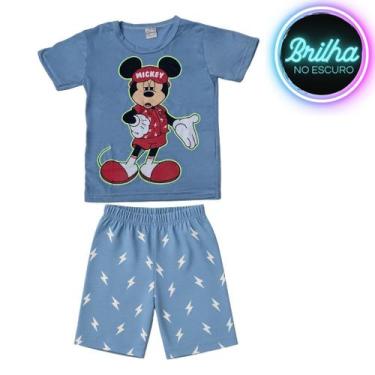Imagem de Conjunto Pijama Brilha no Escuro Personagens Menino Infantil Mickey Ho