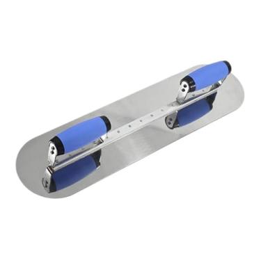 Imagem de IEUDNS Desempenadeira de gesso com cabo duplo, ferramenta para revestimentos artísticos, ferramenta para nivelamento de paredes, reboco grande, 22in Double Round