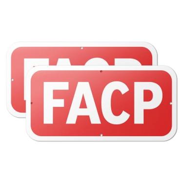 Imagem de 101SIGNCITY (Pacote com 2) Placa FACP de 30,5 cm x 15,2 cm – Painel de controle de alarme de incêndio | Alumínio laminado de 40 Mil | Proteção UV, resistente à água e poeira | Cantos arredondados |