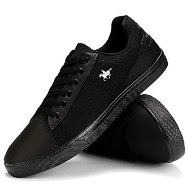 Imagem de Tênis Sapatênis SkateBoarding Casual Energy ShoesFran (43, Preto/Preto)