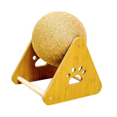 Imagem de IEUDNS Brinquedo arranhador para gatos, brinquedo de exercício, giratório, garras de moagem, resistente ao desgaste, divertido para gatos, gatinhos, corda de, Grande