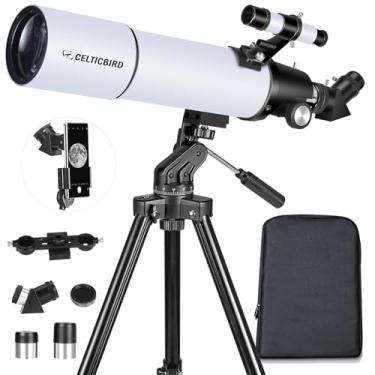Imagem de Celticbird 80x600mm AZ Telescope, Travel Telescopes for Adults Astronomy, Telescopio for Beginners,Kids with Backpack, Moon Filter, Phone Adapter