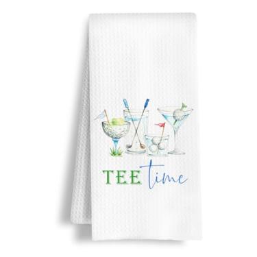 Imagem de HSIASHENG Toalhas de cozinha de coquetel Golf Martini, presentes para amantes de martini, toalhas de chá para decoração de carrinho de bar, presentes de golfe para mulheres e homens, toalha de mão