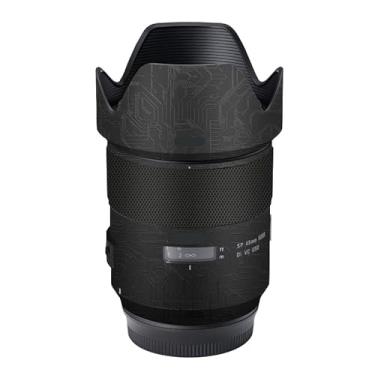 Imagem de Adesivo de lente de câmera antiarranhões para Tamron SP 45 mm F1.8 adequado para Canon EF Mount Coat Wrap película protetora de corpo protetor capa de pele 45 1.8 (preto circuito)