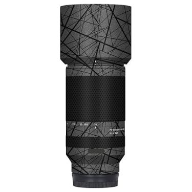Imagem de Skin Lens Camera Skin Wrap Vinil Adesivo Acessórios para Tamron 70-300mm F4.5-6.3 apto para Sony Mount 70 300 (Cinza Cruzado)